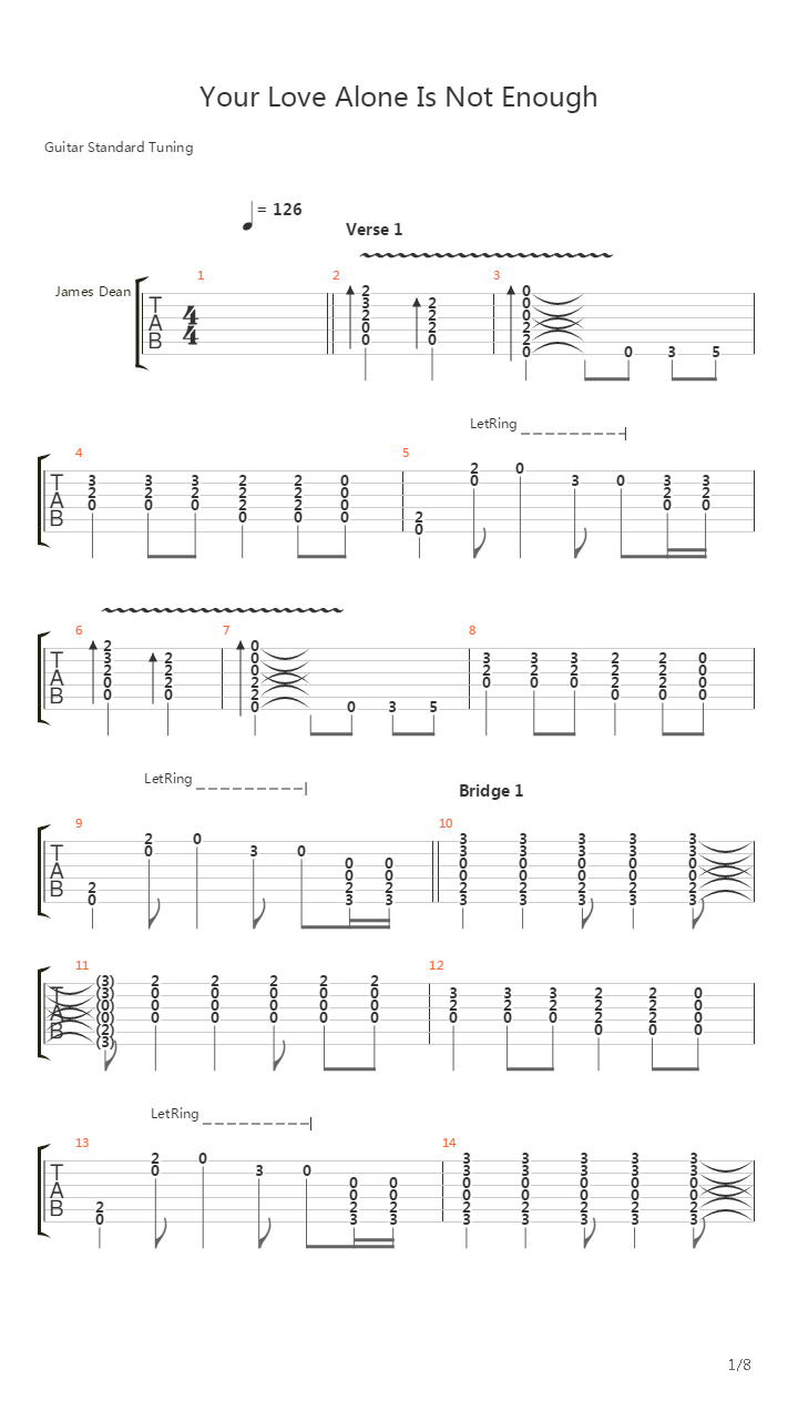 Your Love Alone Is Not Enough吉他谱