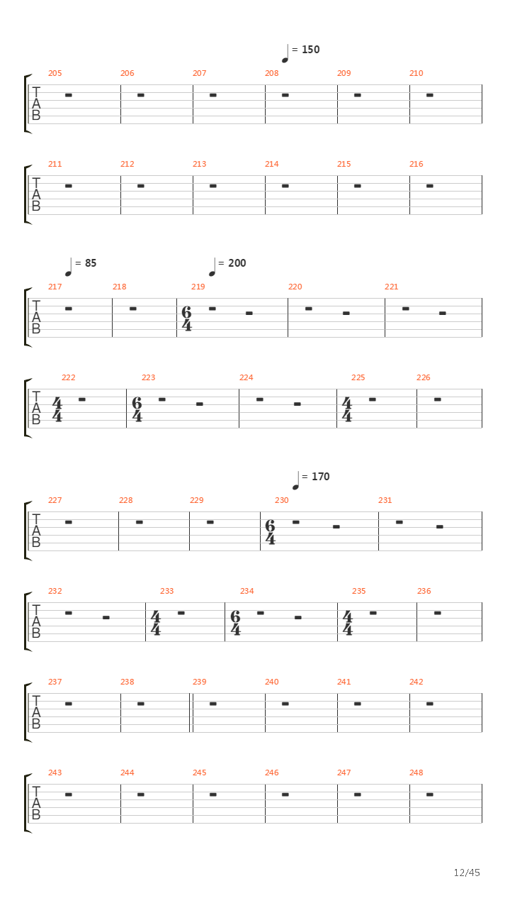 Achilles Agony And Ecstasy In Eight Parts吉他谱