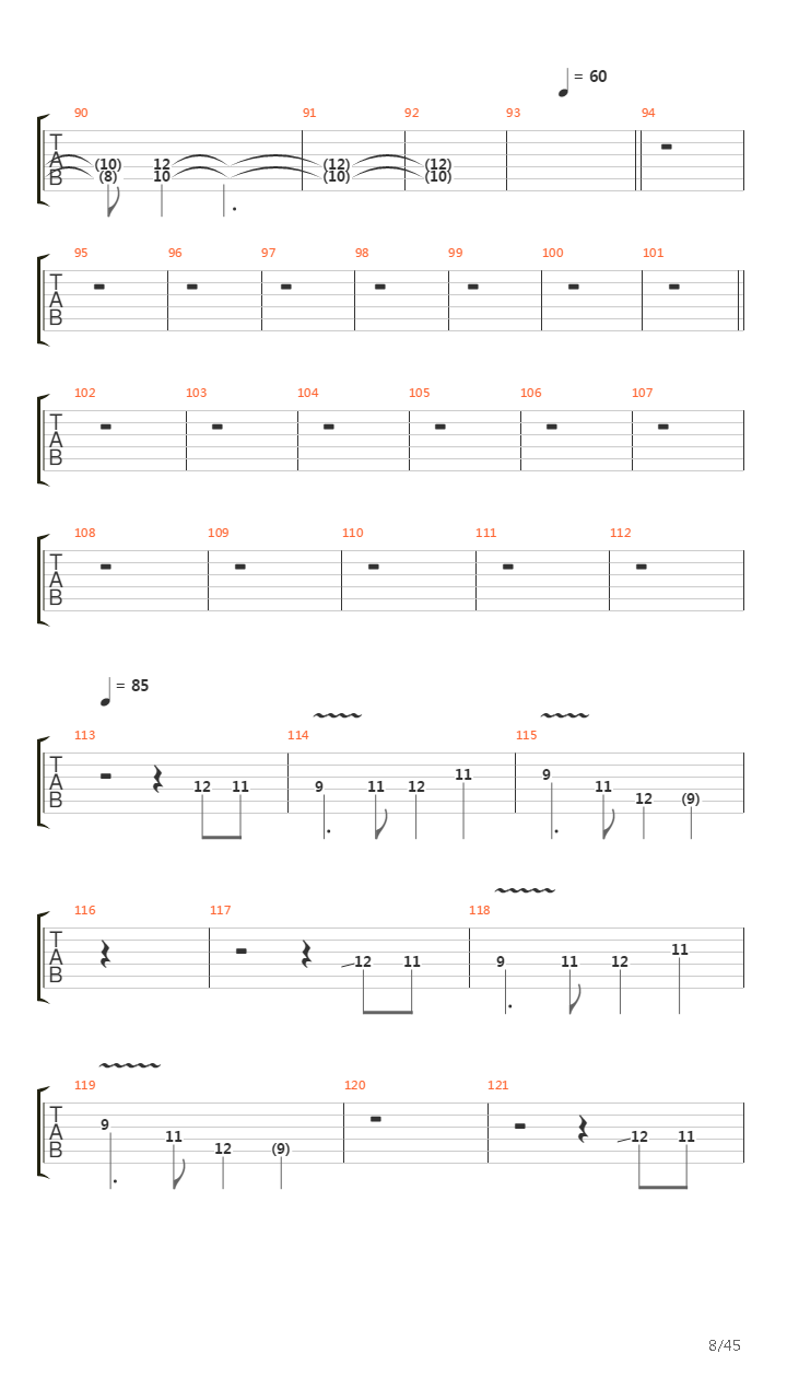 Achilles Agony And Ecstasy In Eight Parts吉他谱