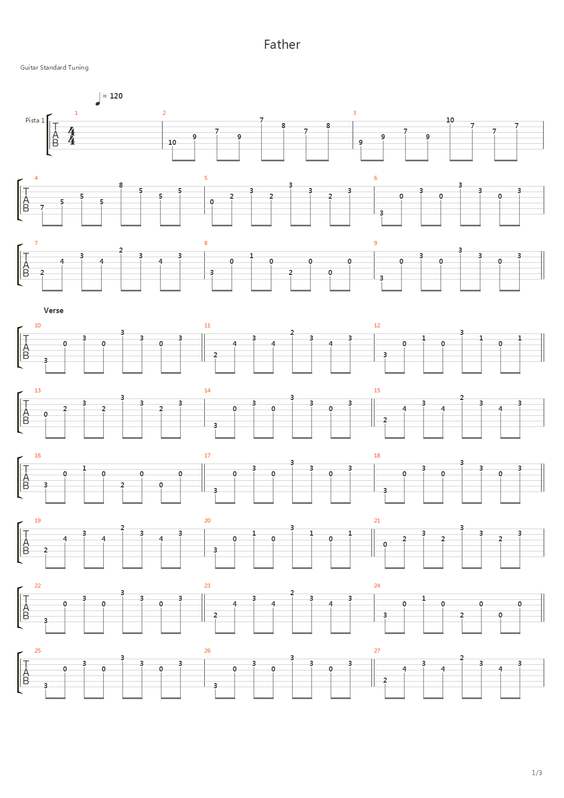 Father吉他谱