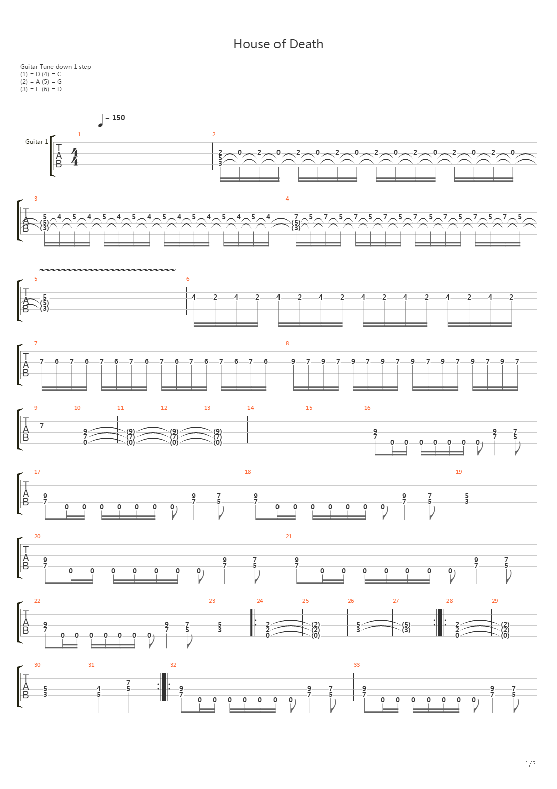 House Of Death吉他谱