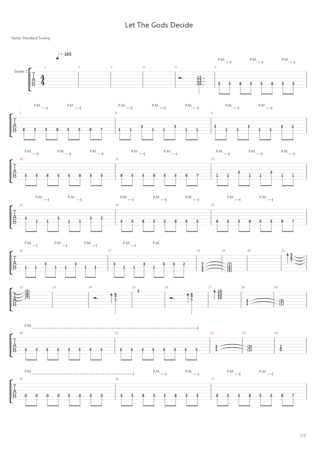 Let The Gods Decide吉他谱