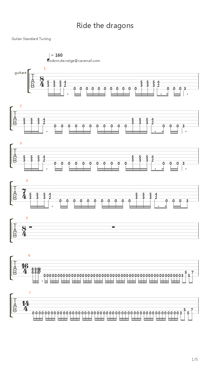 Ride The Dragons吉他谱