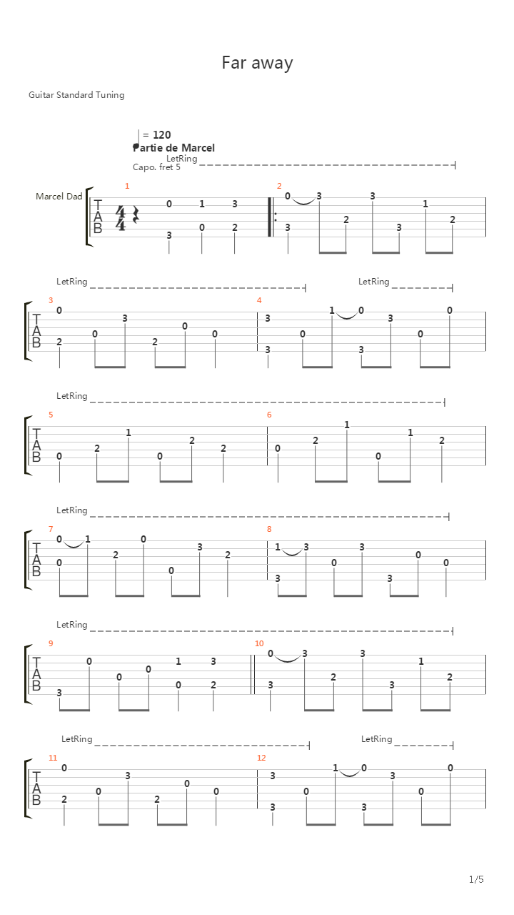 Far Away吉他谱