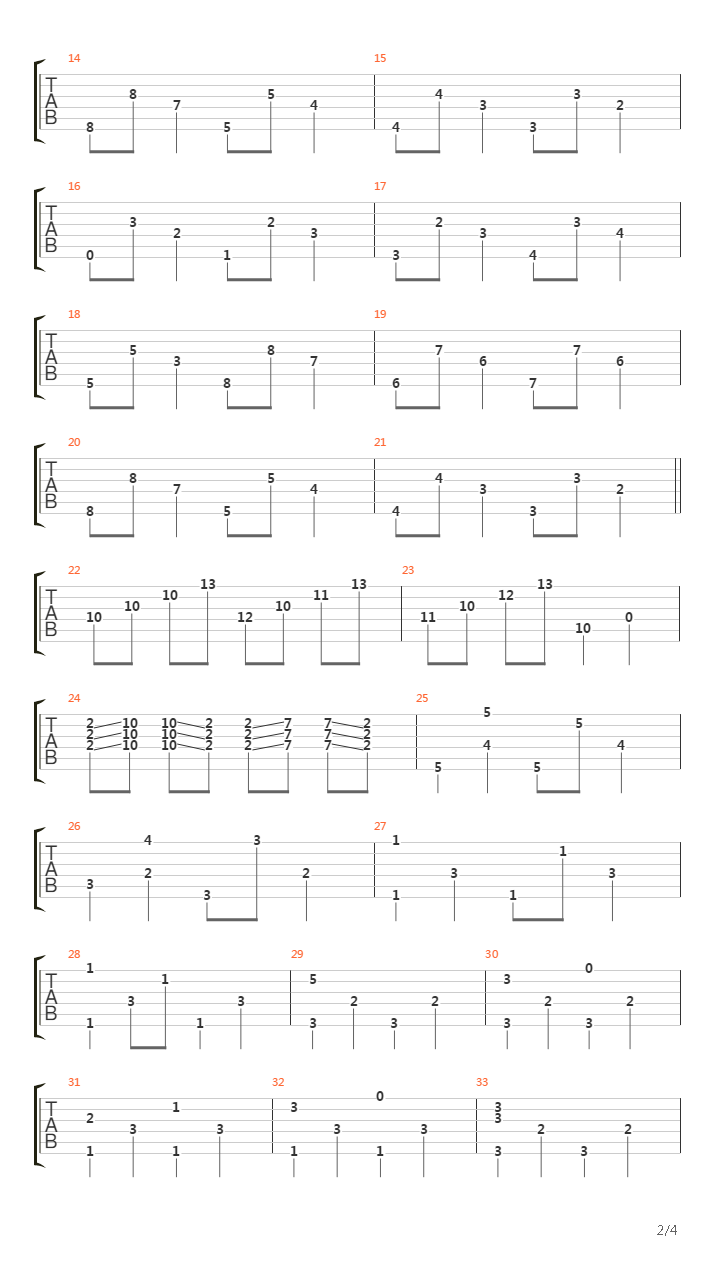 Walking The Strings吉他谱