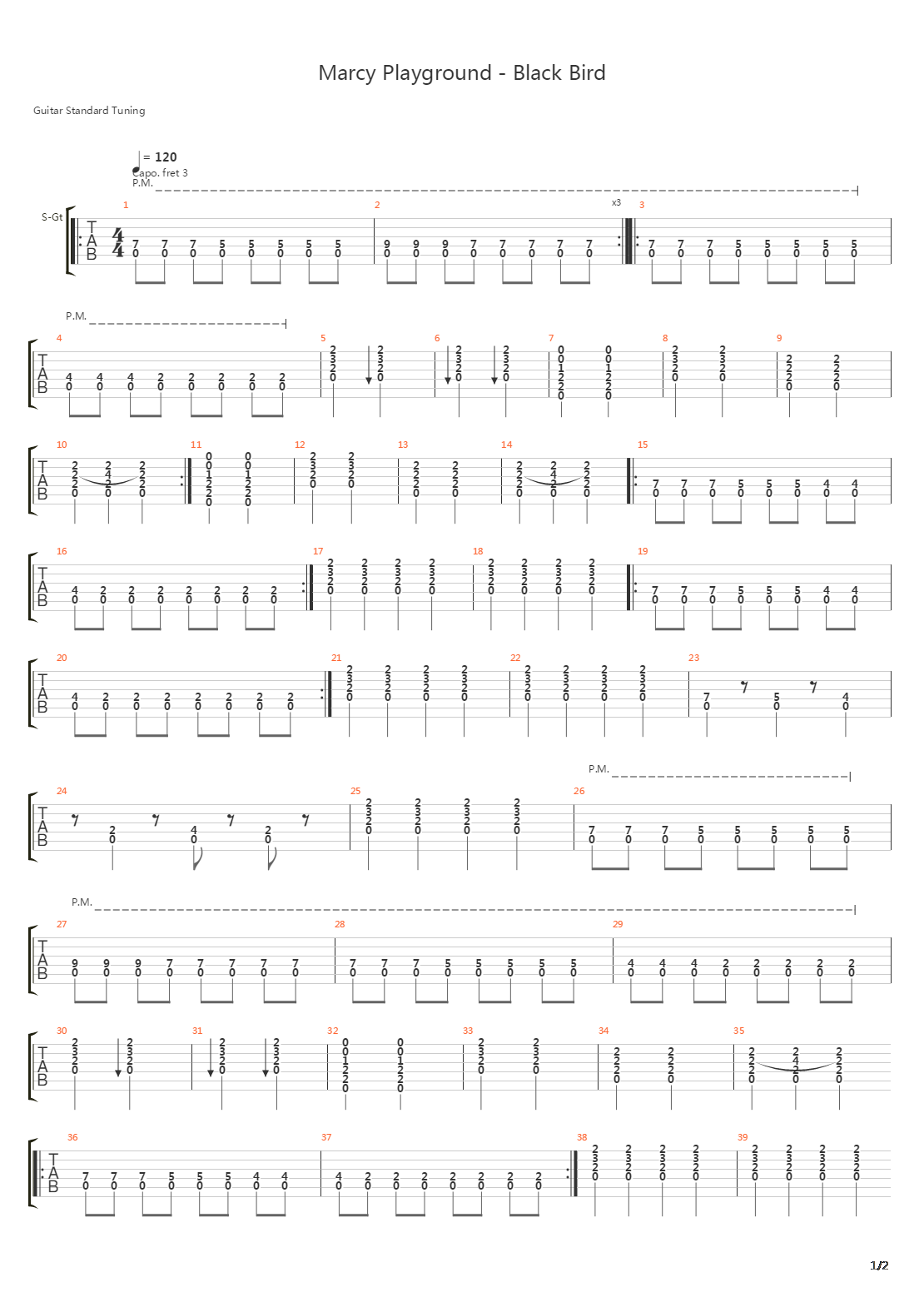 日语blackbird吉他谱图片