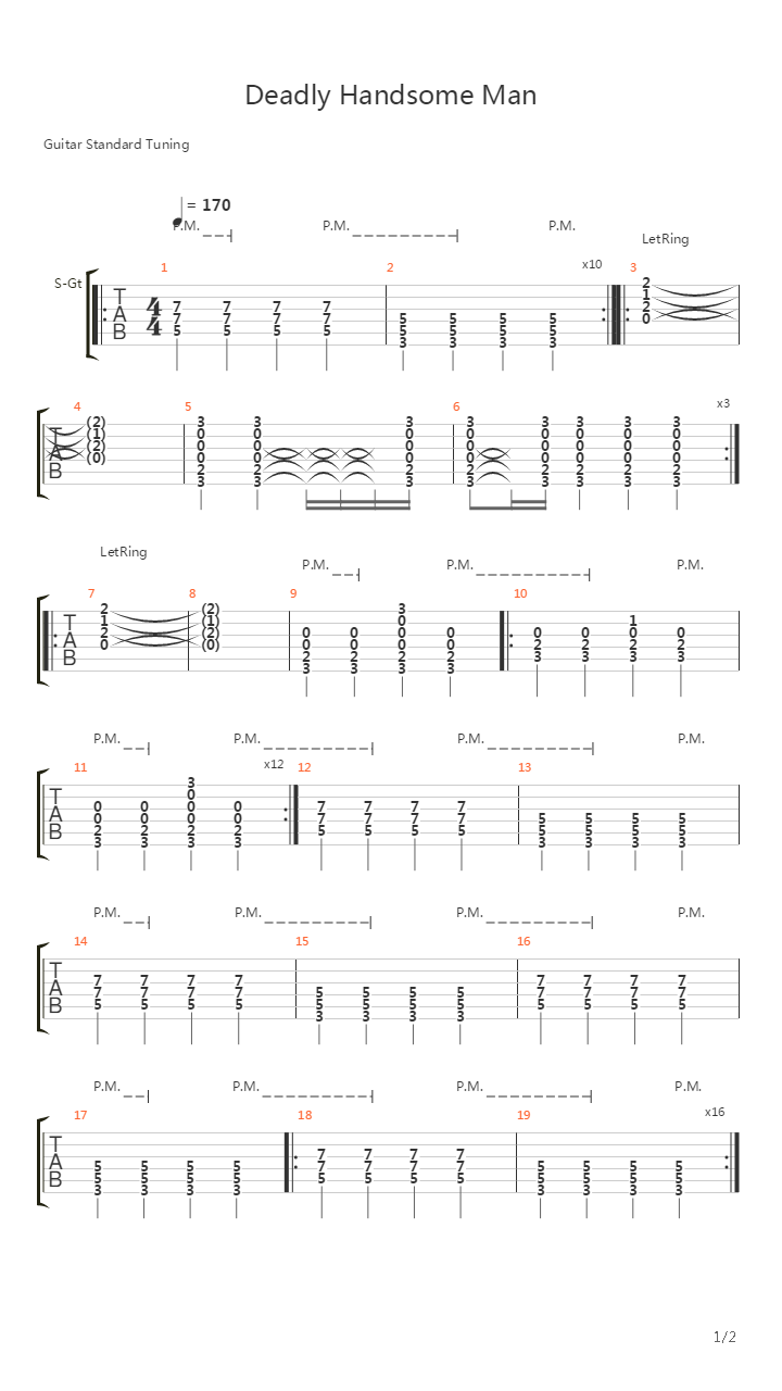 Deadly Handsome Man吉他谱