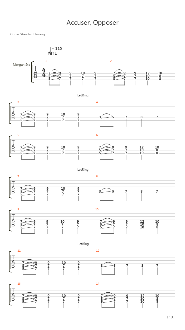 Accuseropposer吉他谱
