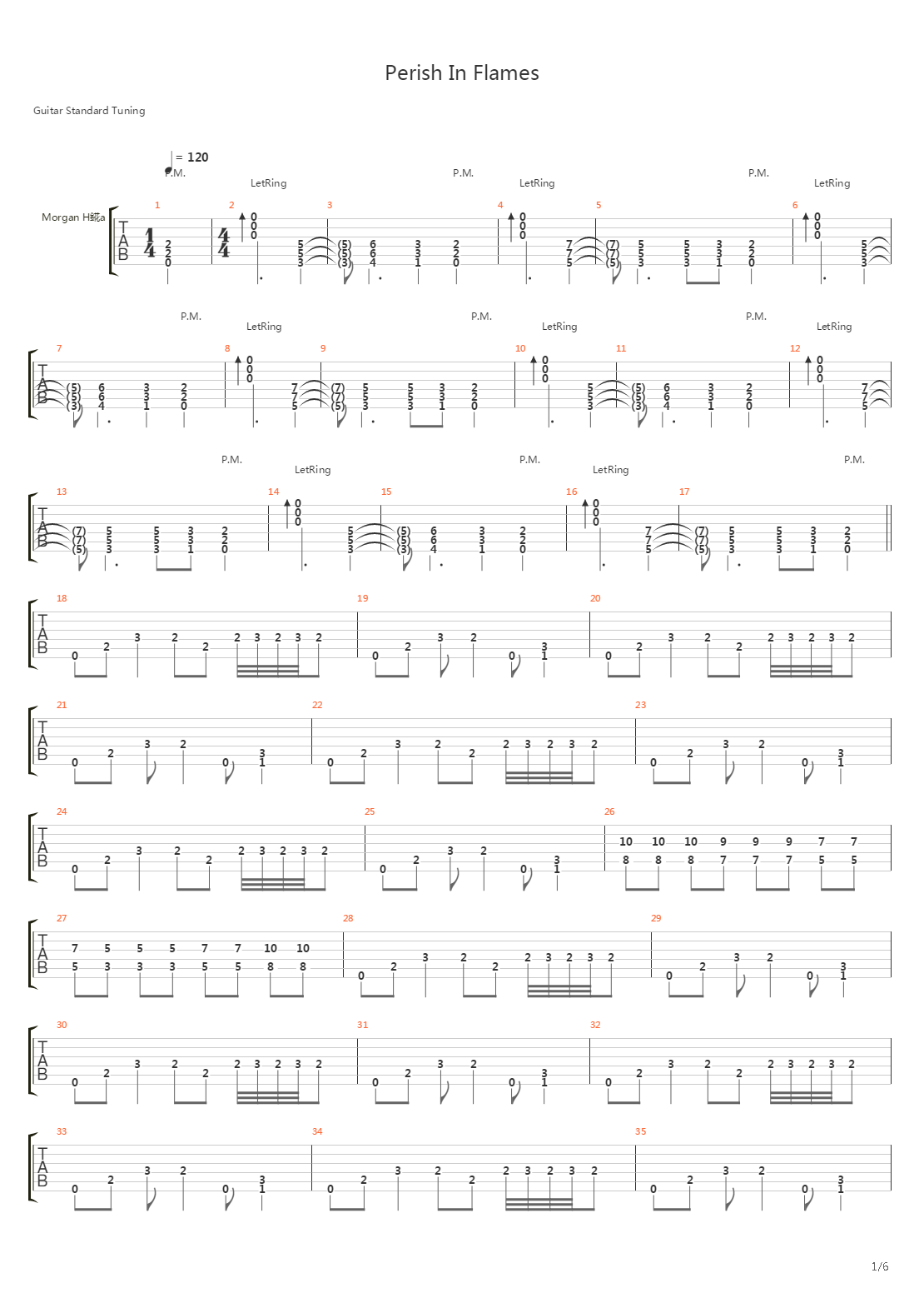 Perish In Flames吉他谱