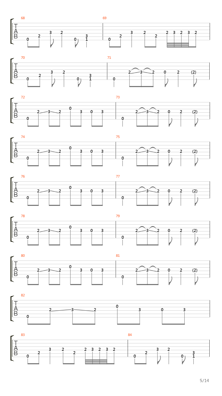 Perish In Flames吉他谱