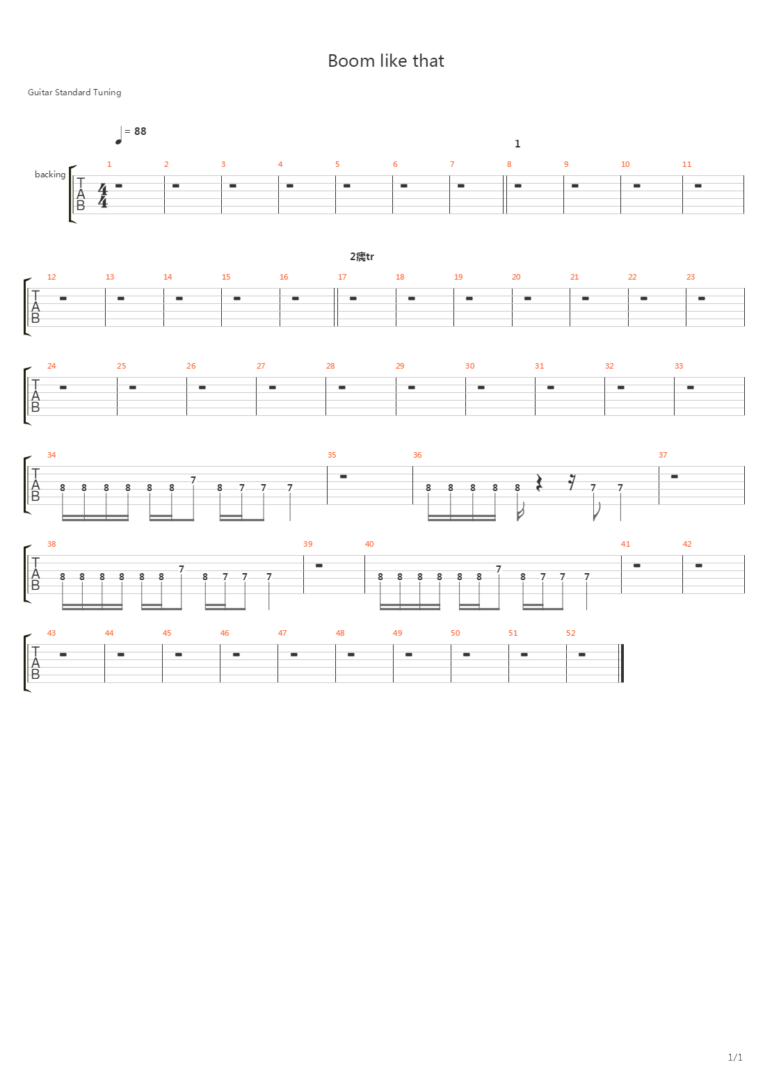Boom Like That吉他谱