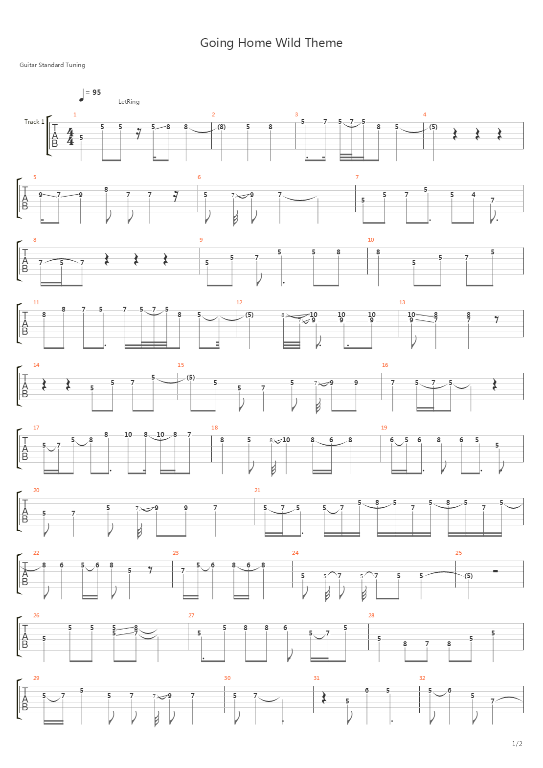Going Home吉他谱
