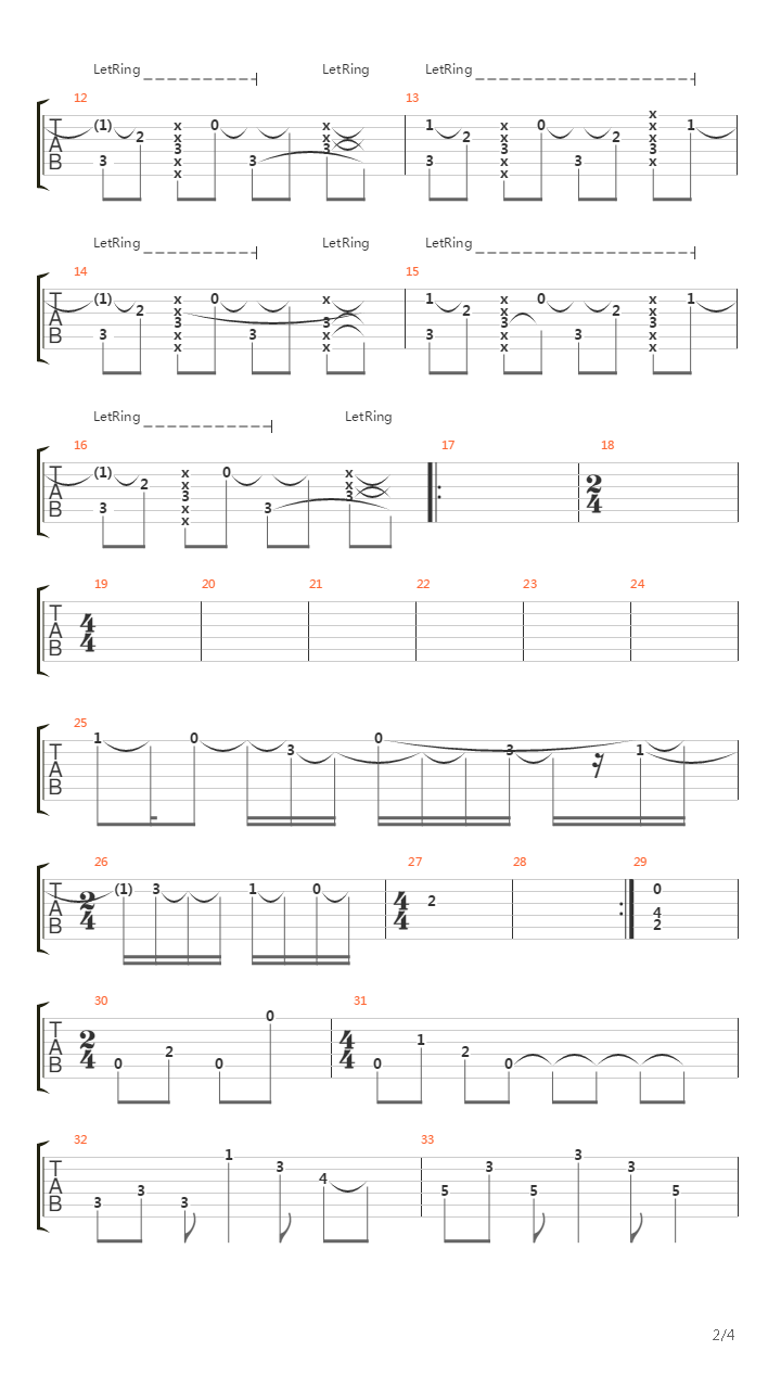 Rudiger吉他谱