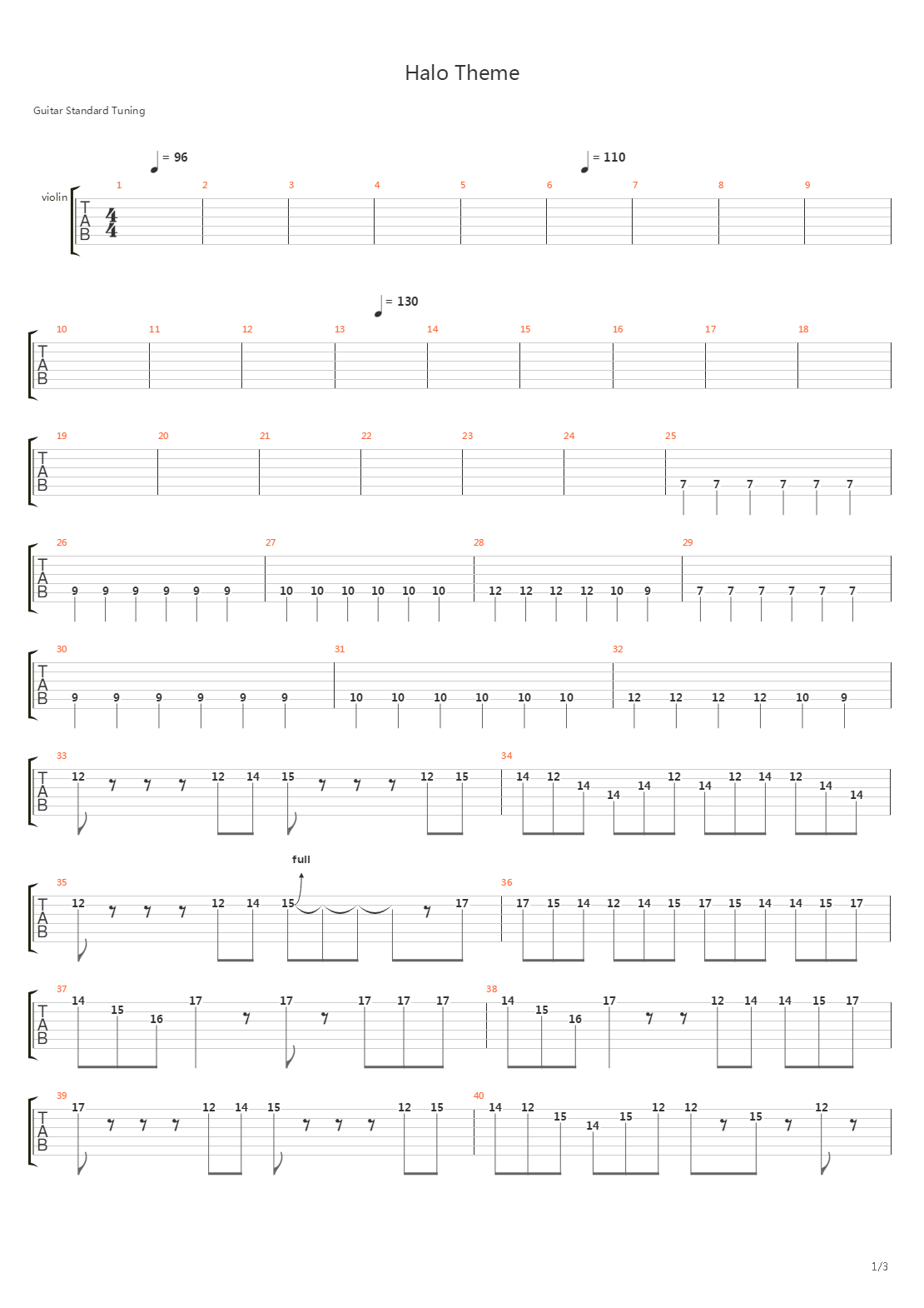 Halo Main Theme吉他谱