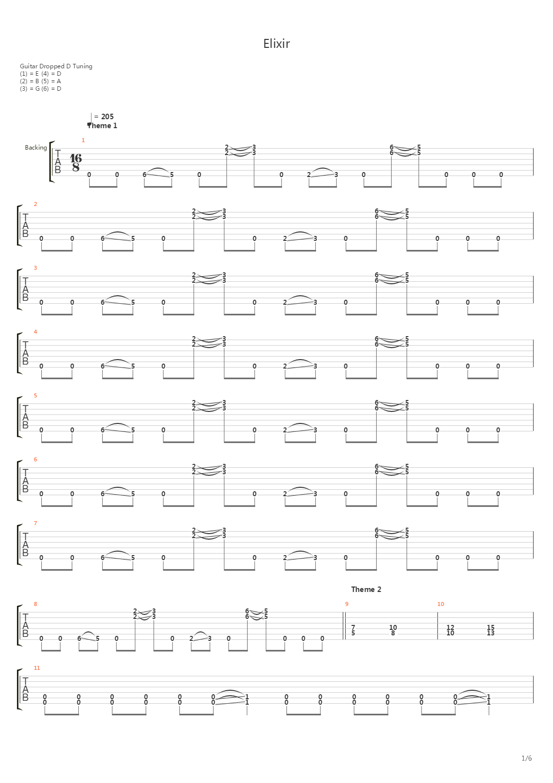 Elixir吉他谱