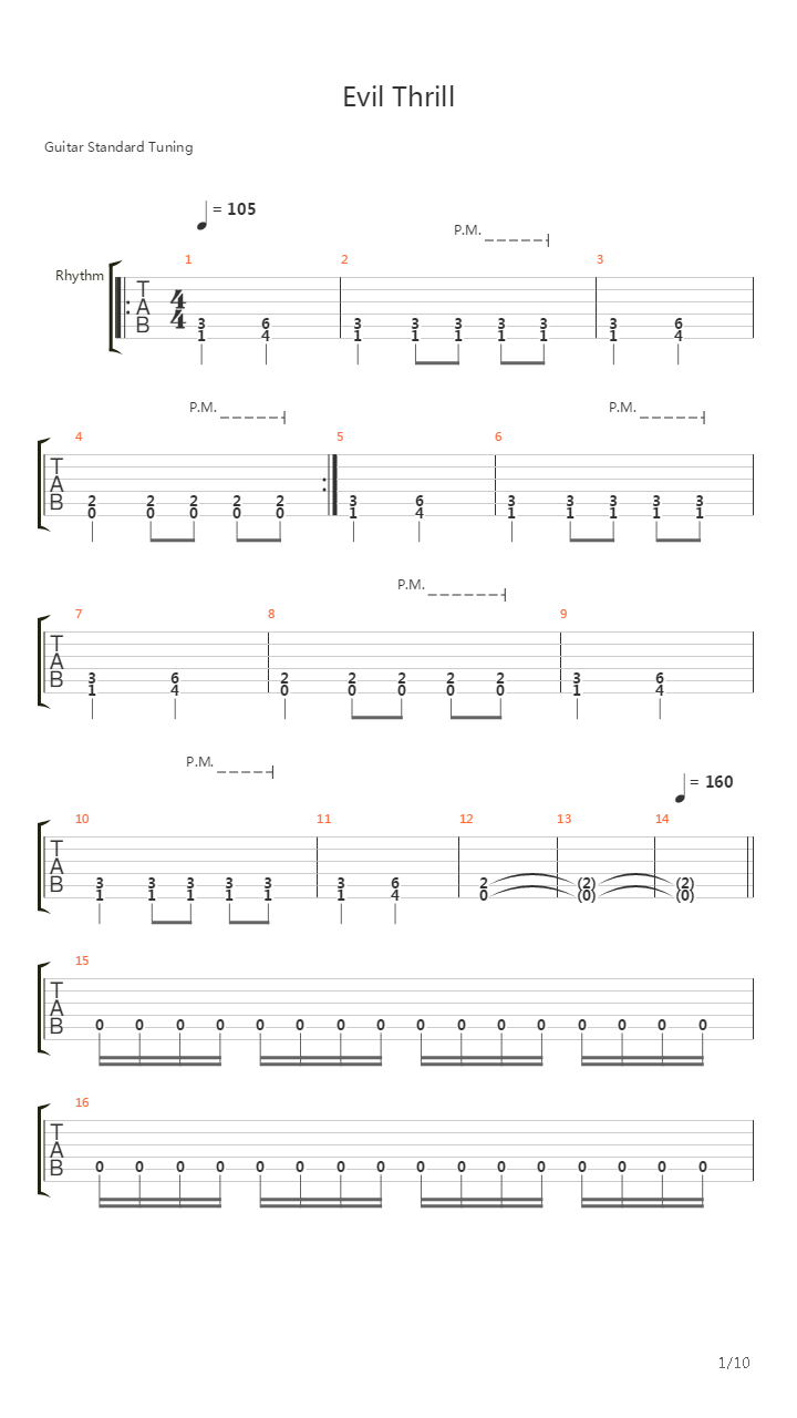 Evil Thrill吉他谱