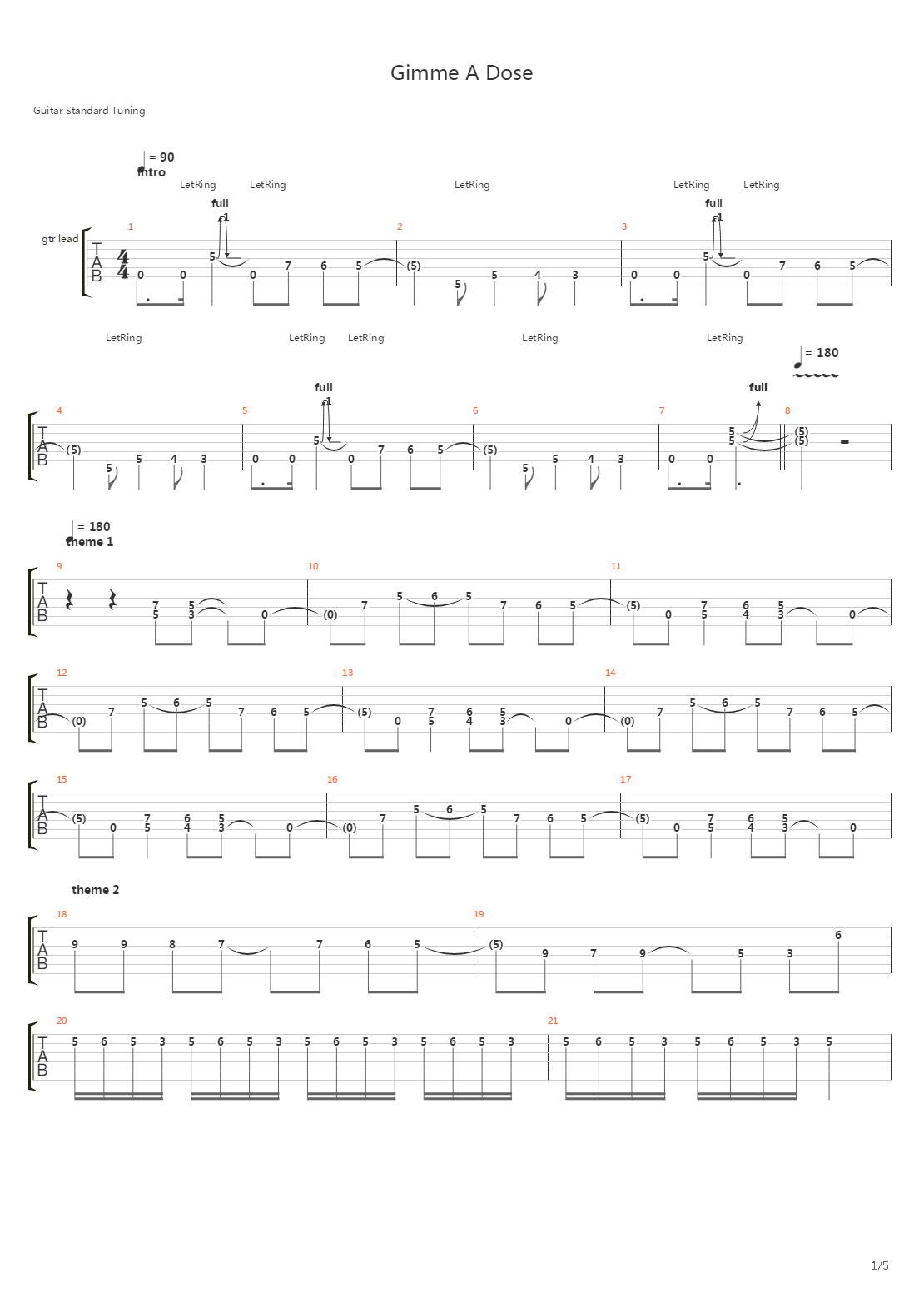 Gimme A Dose吉他谱