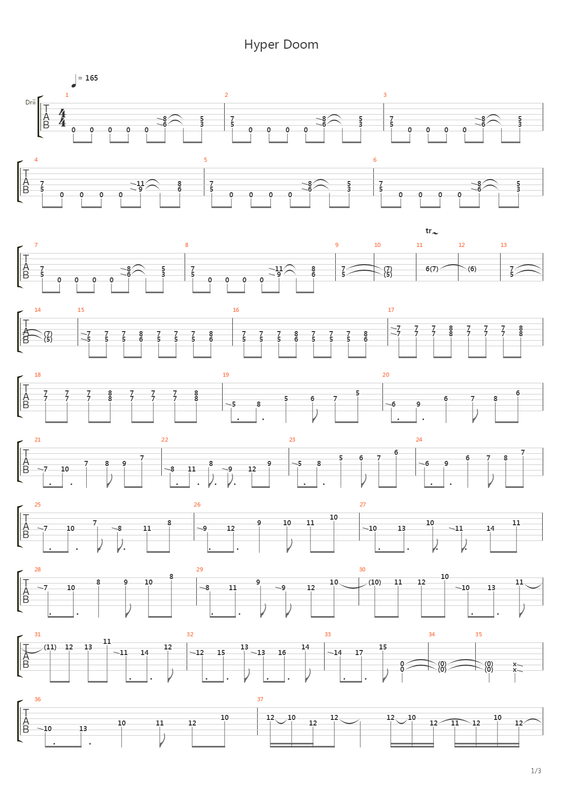 Hyper Doom吉他谱