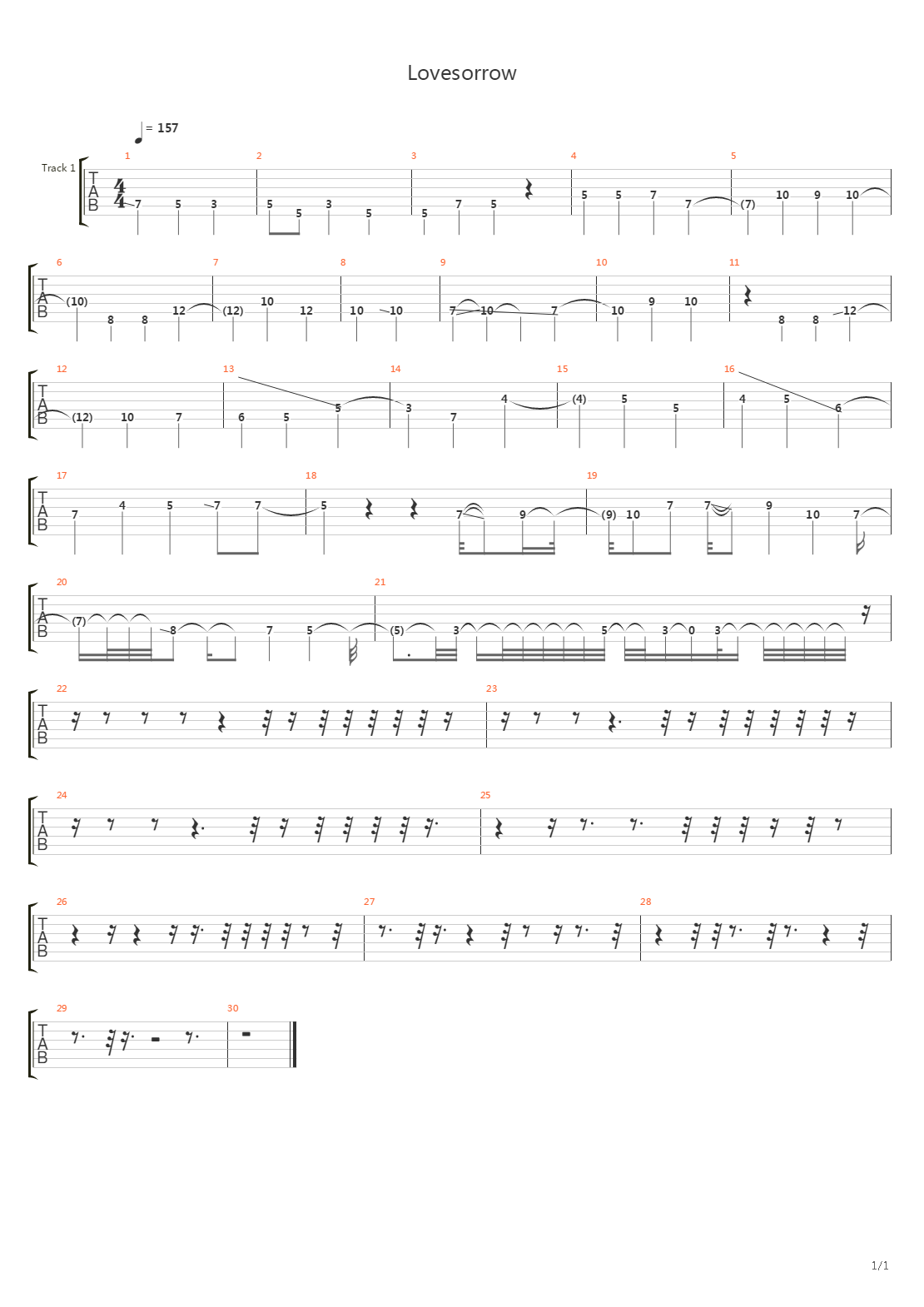 Lovesorrow吉他谱