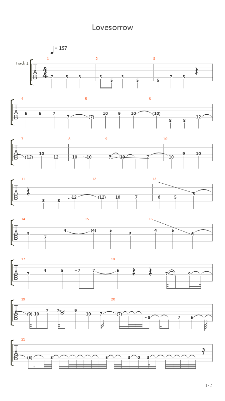 Lovesorrow吉他谱
