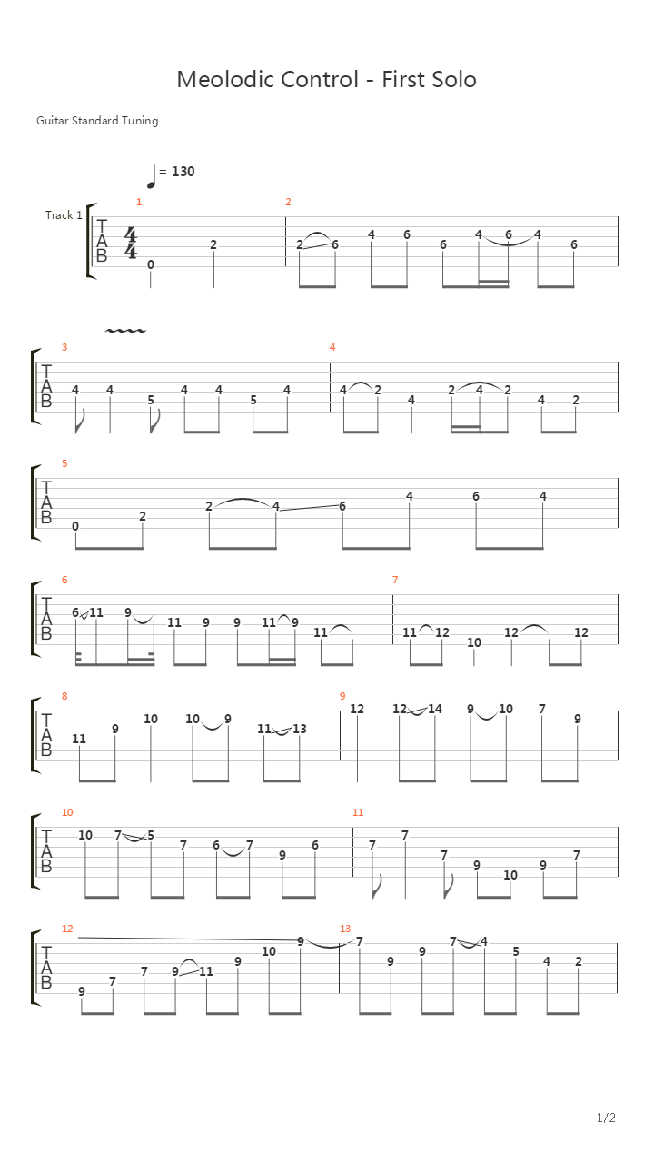 Melodic Control吉他谱
