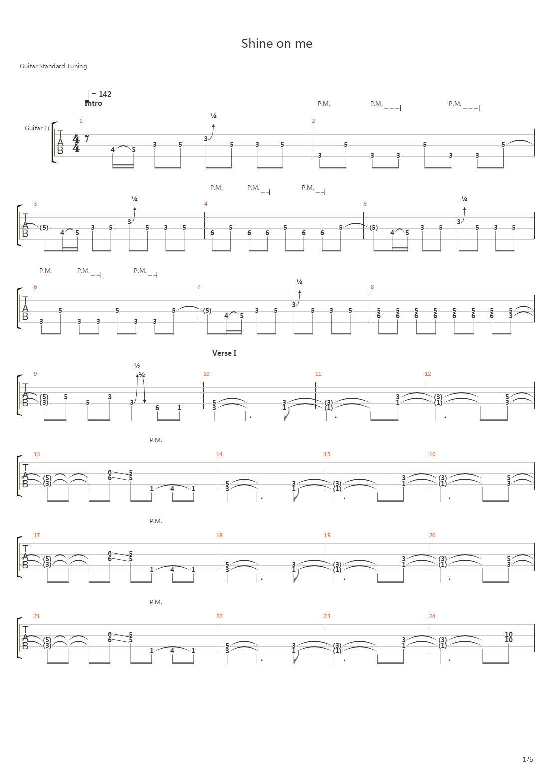 Shine On Me吉他谱