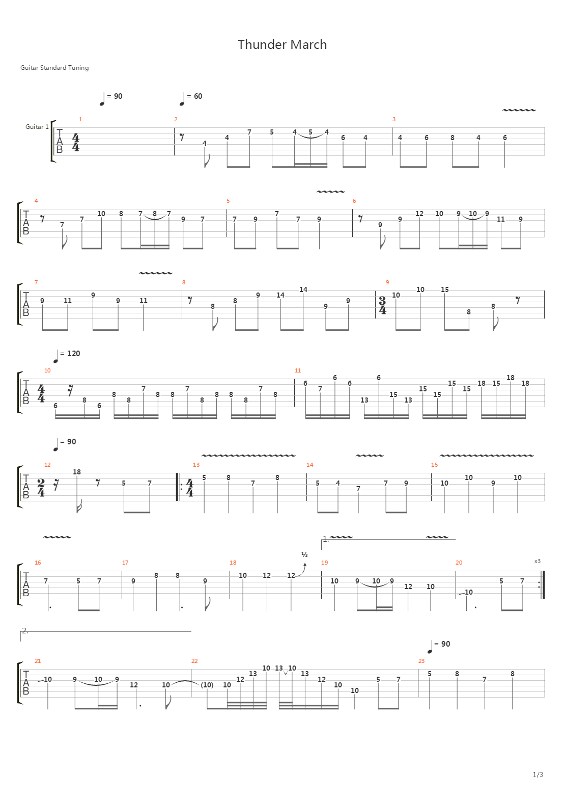 Thunder March吉他谱