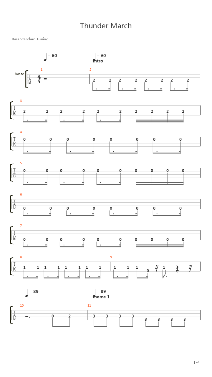 Thunder March吉他谱