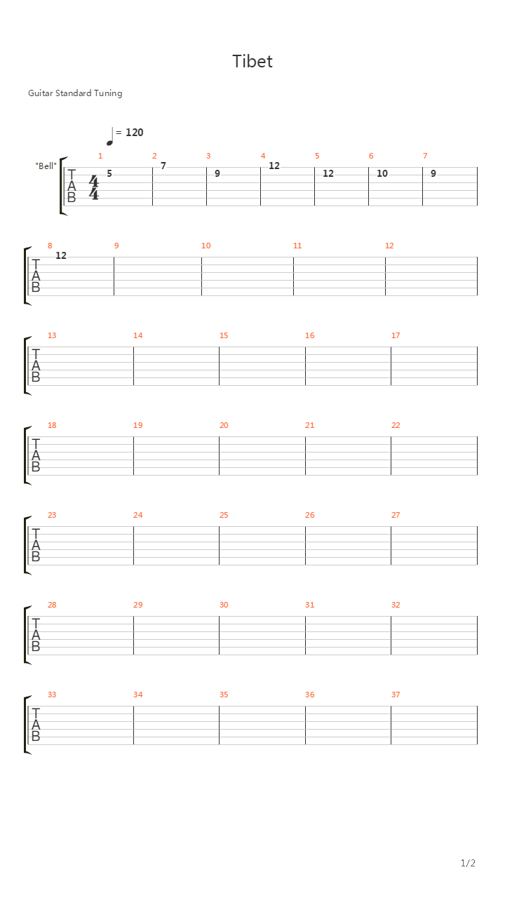 Tibet吉他谱