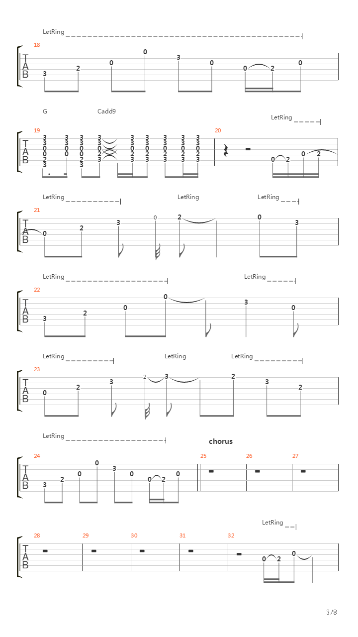 3 Am吉他谱