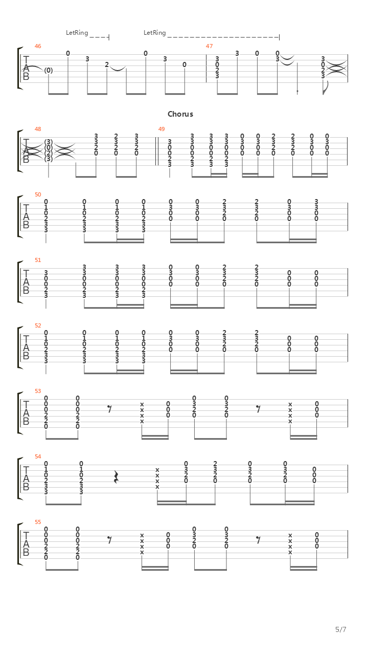 Push吉他谱