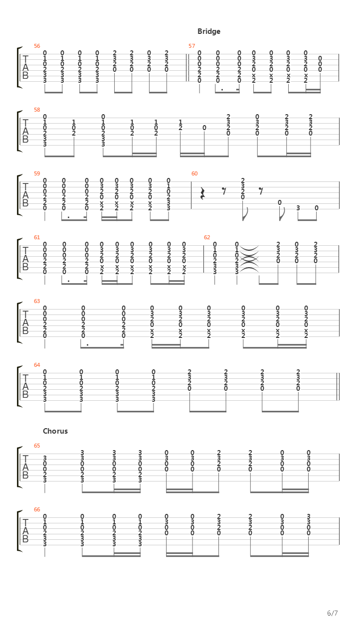 Push吉他谱