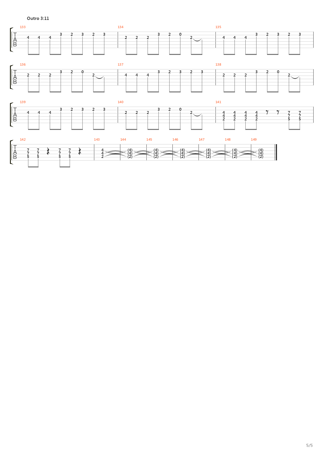 The Silence吉他谱