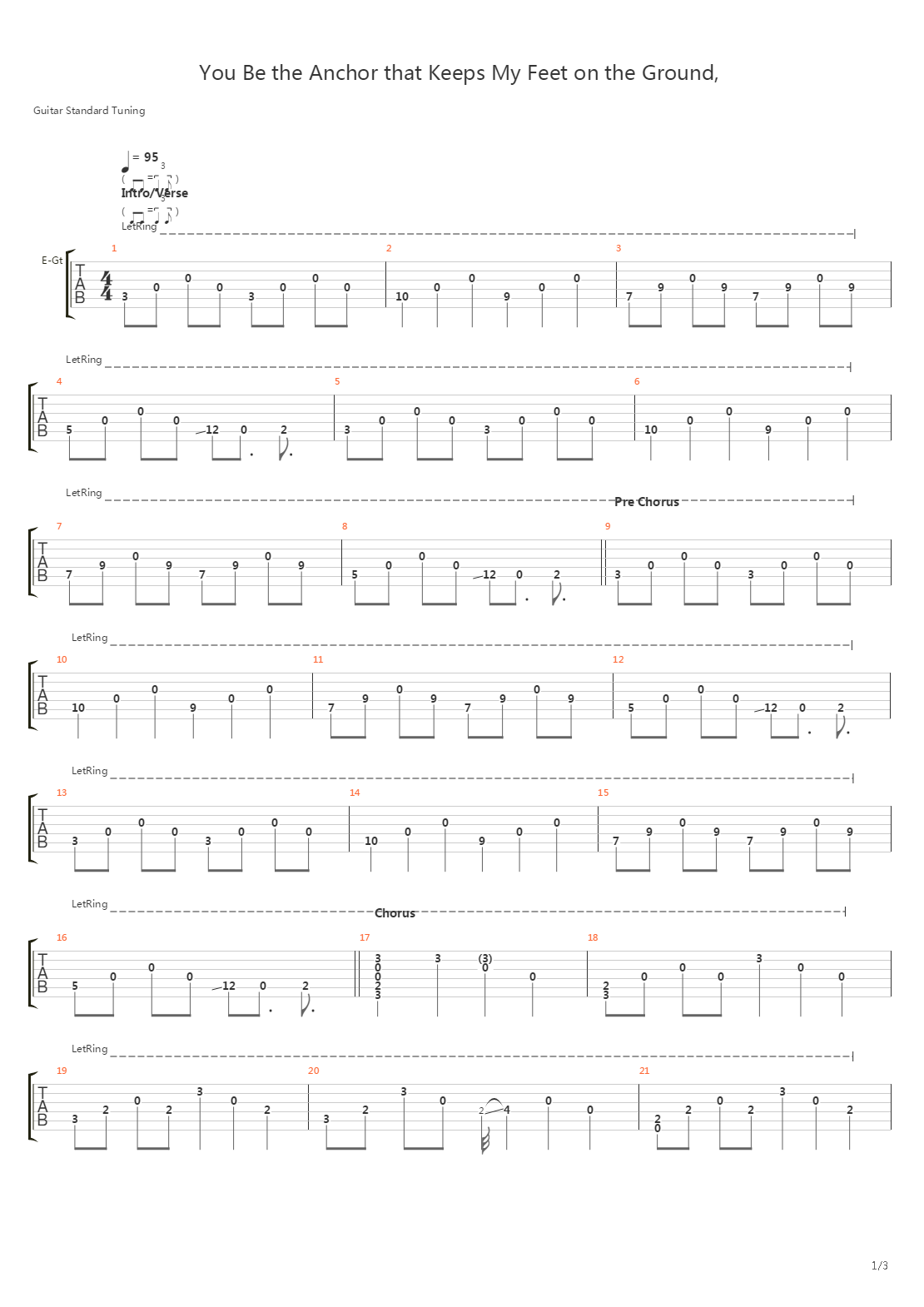 You Be The Anchor That Keeps My Feet On The Ground吉他谱