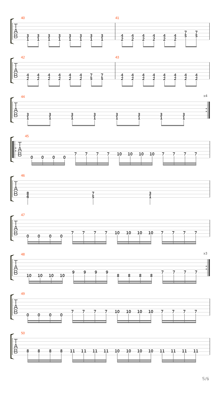 Funeral Fog吉他谱