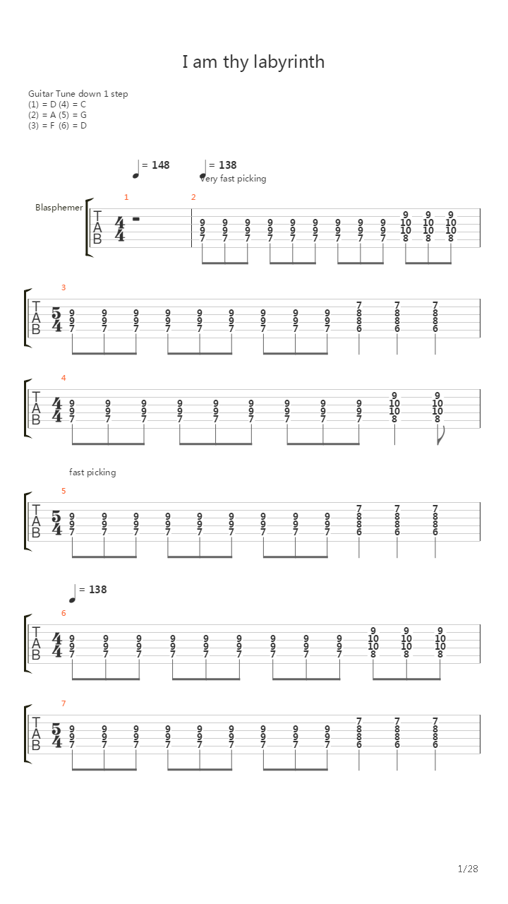 I Am Thy Labyrinth吉他谱