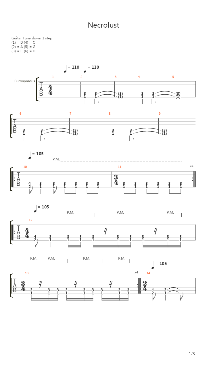 Necrolust吉他谱