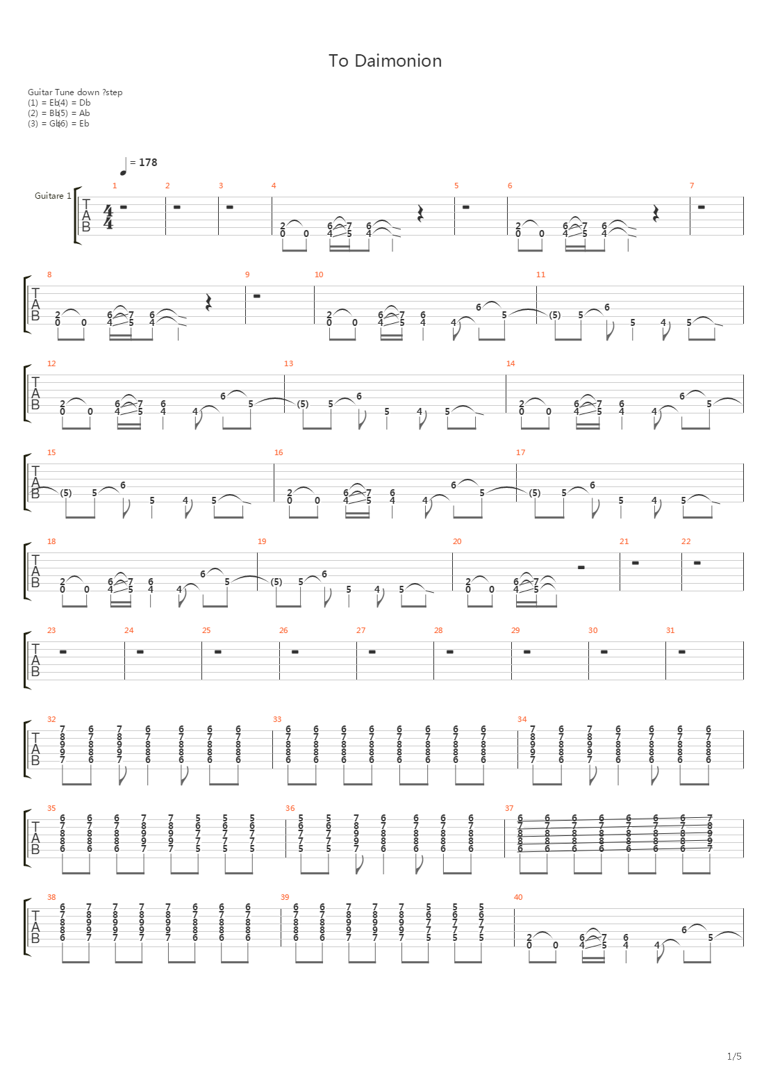 To Daimonion吉他谱