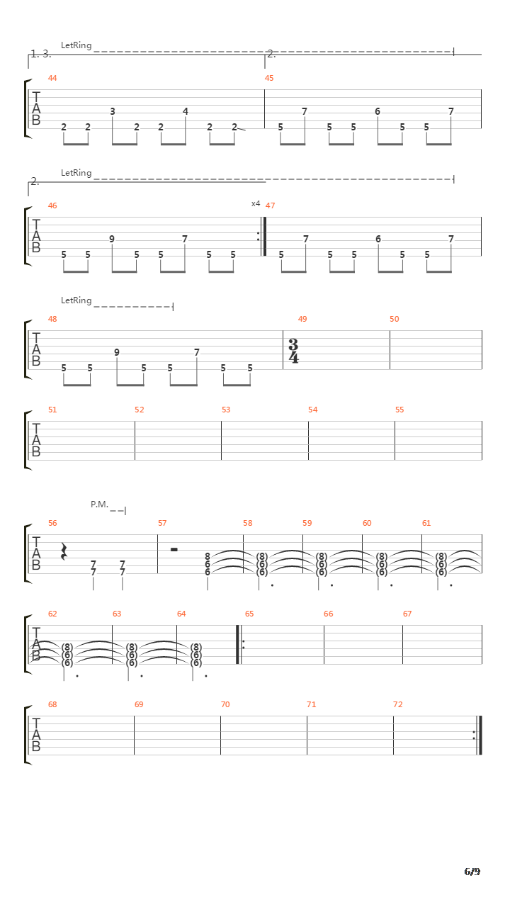 Four吉他谱