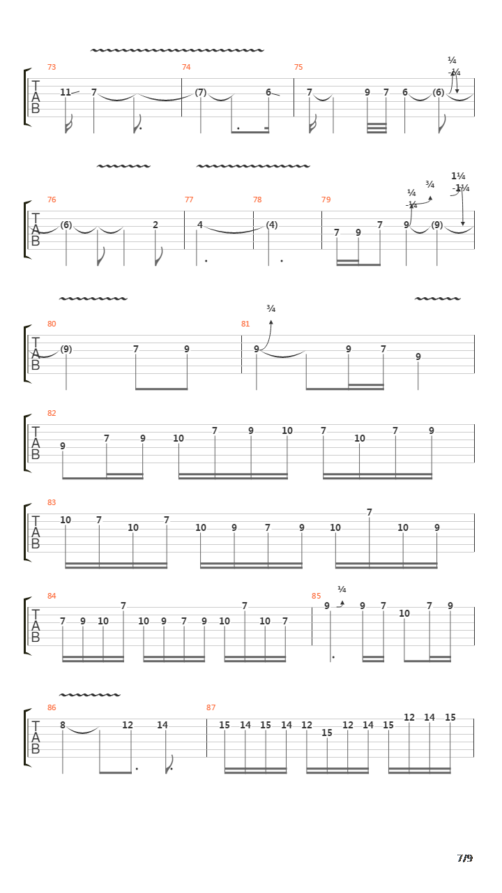 Four吉他谱