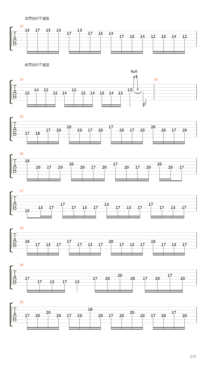 Burn吉他谱