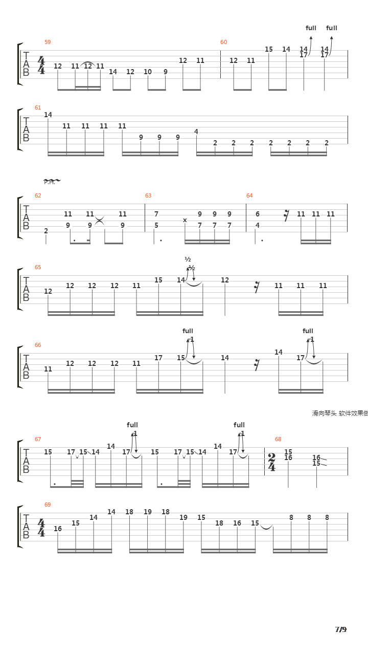 命运交响曲(电吉他版)吉他谱