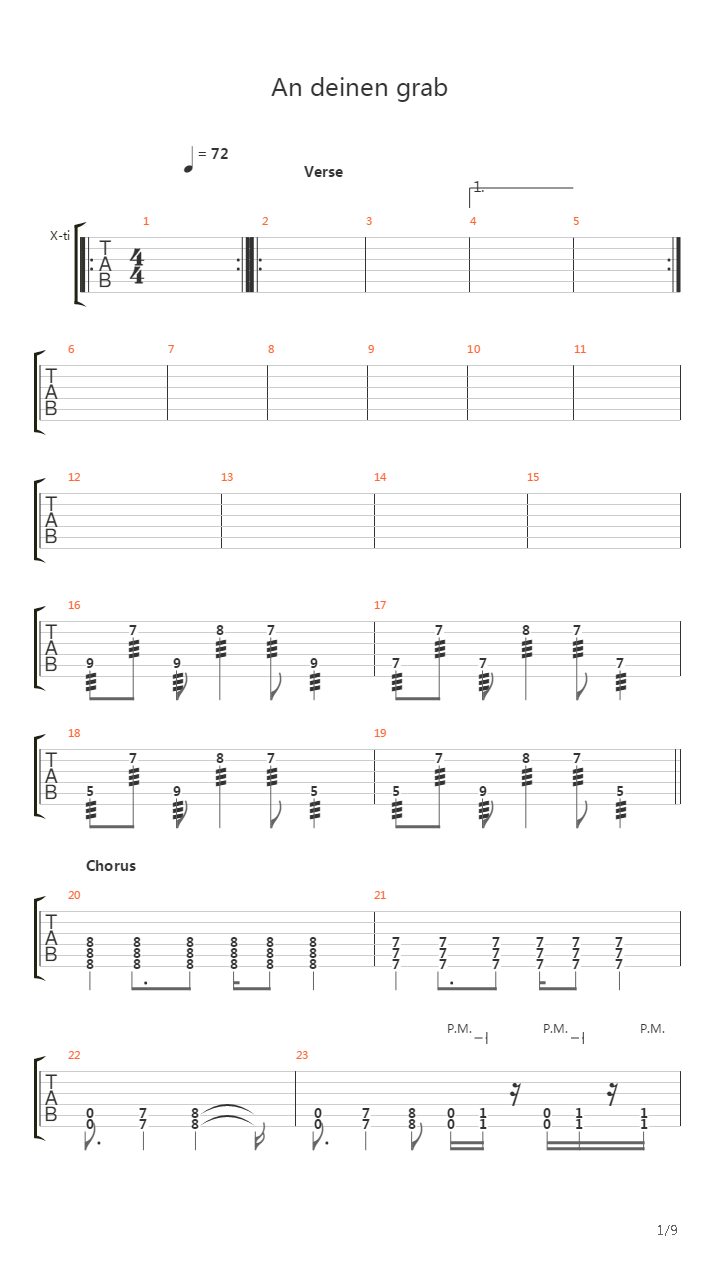 An Deinen Grab吉他谱