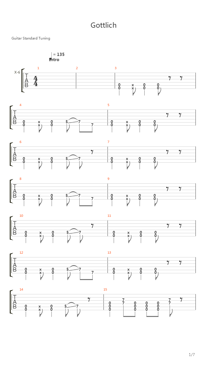 Gottlich吉他谱