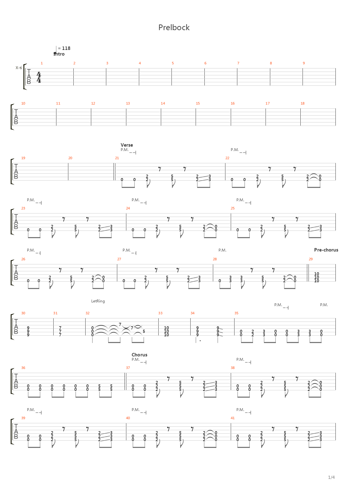 Prelbock吉他谱