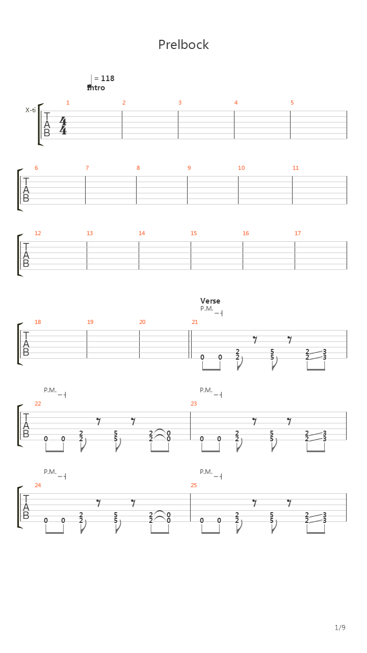 Prelbock吉他谱