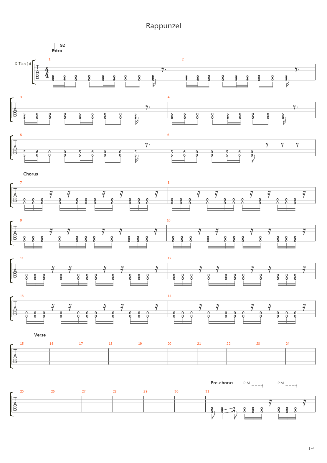 Rappunzel吉他谱