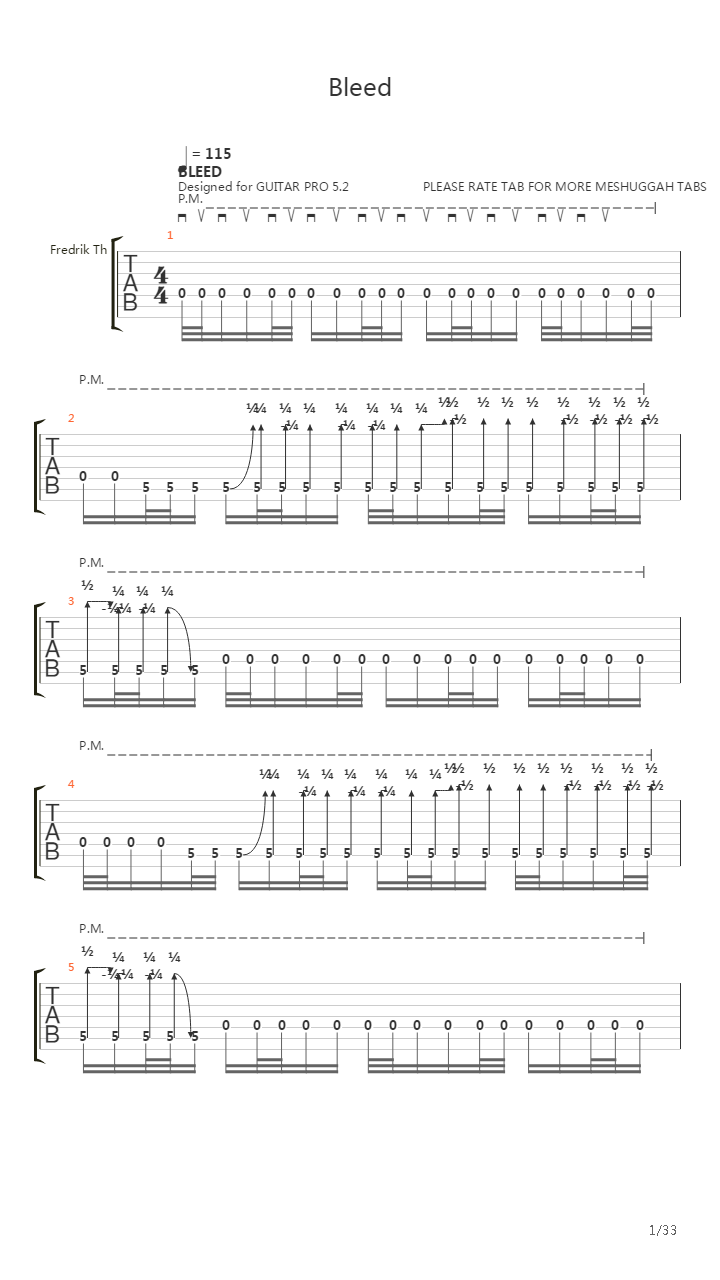 Bleed吉他谱