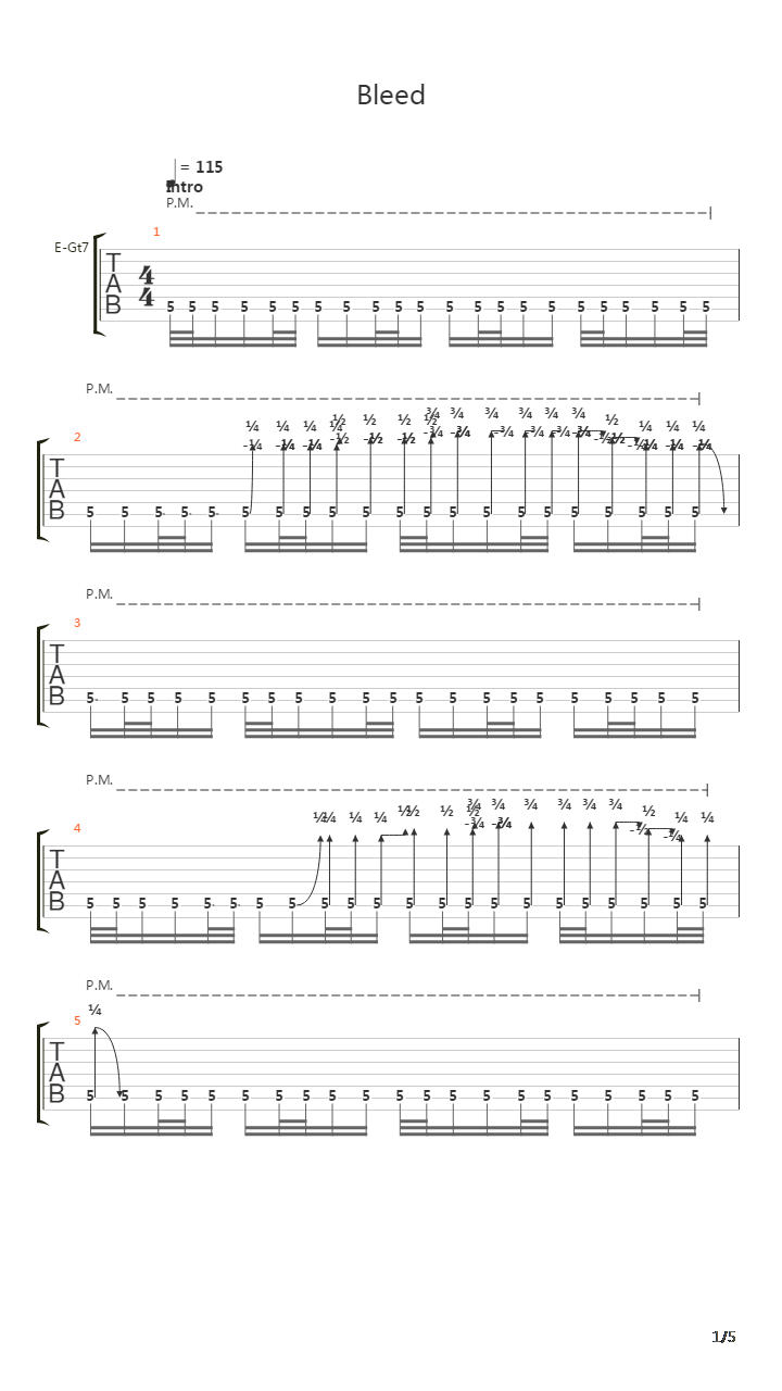 Bleed吉他谱