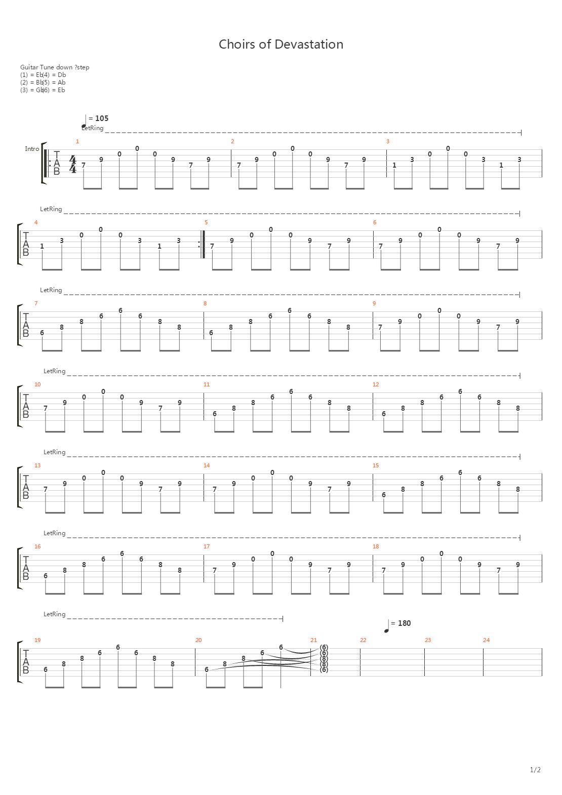 Choirs Of Devastation吉他谱